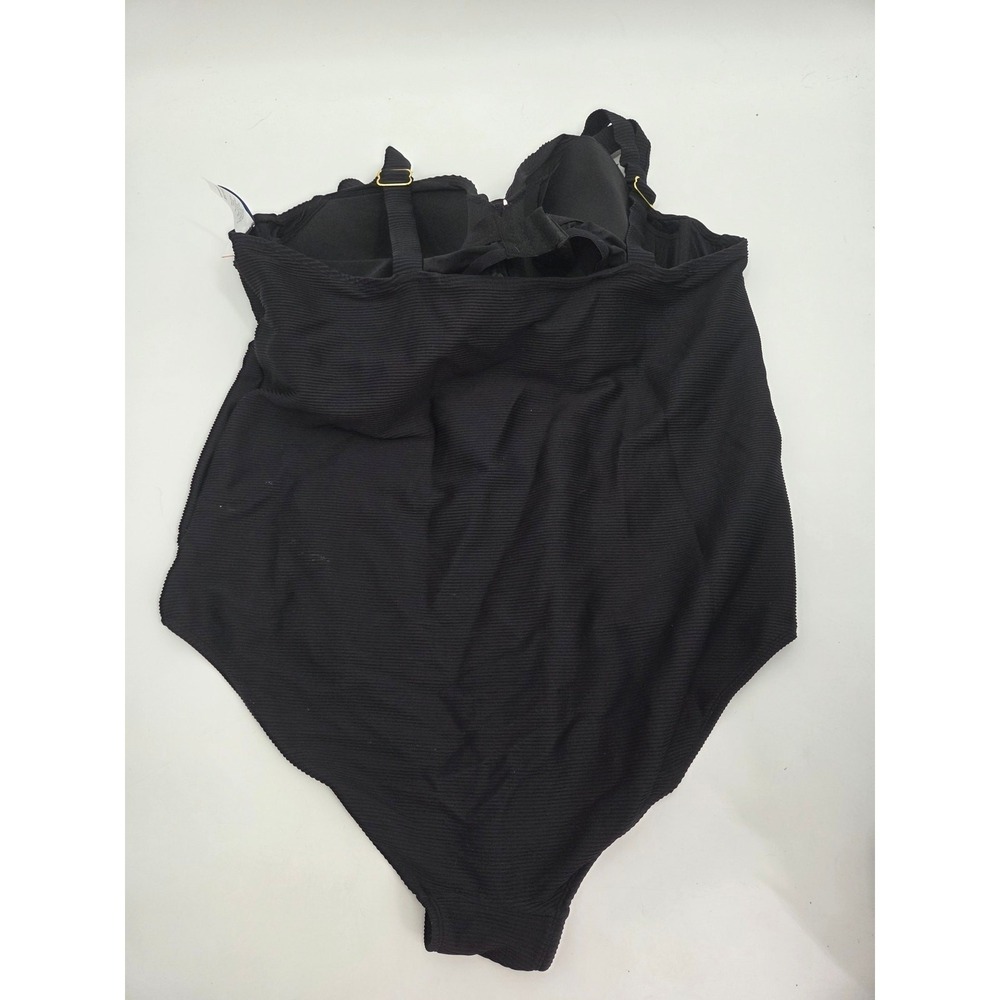 SWIMSUITS FOR ALL WOMEN'S ONE PIECE BLACK SWIMSUIT, SIZE 28 Built In Bra - Picture 5 of 6